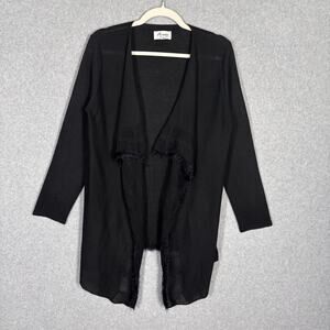 Arianna Cardigan‎ OS Fringe Crochet Drape Duster Boho Long Maximalist Artsy